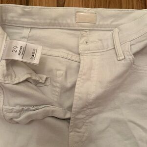 MOTHER Classic Ivory Denim Pants